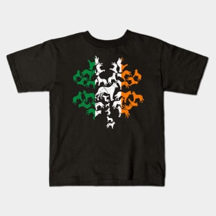 German Shepherd Shamrock Irish Flag St Patricks Day Kids T-Shirt